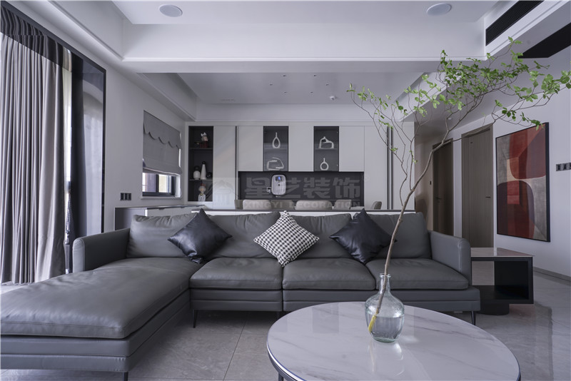 單位房140平客廳裝修實景圖