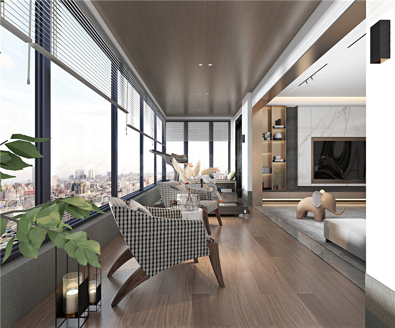 大唐臻觀250平陽(yáng)臺(tái)裝修效果圖