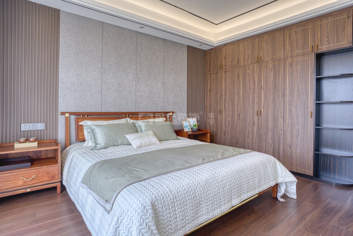 建發(fā)央璽140平新中式臥室裝修實(shí)景