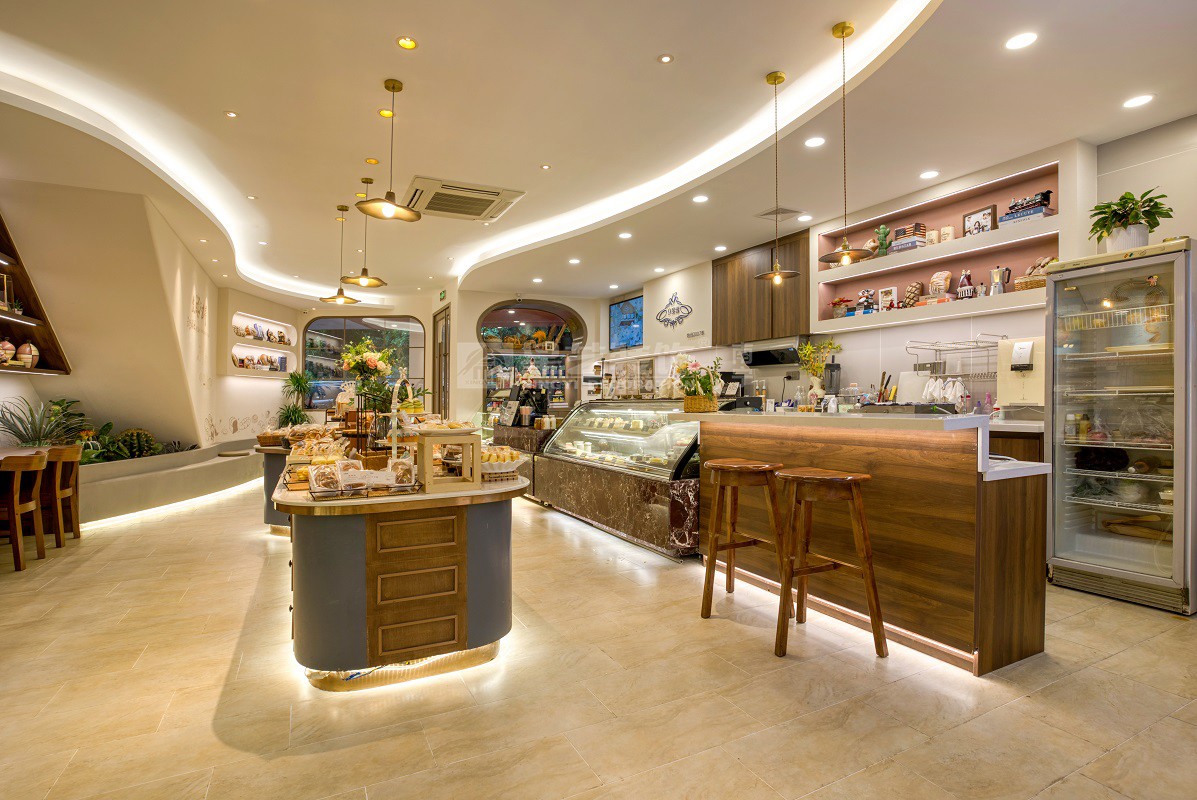 9度緣蛋糕店120平裝修詫寂風