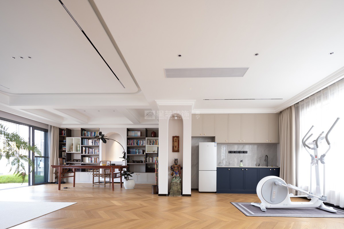 江山璟原270平現(xiàn)代奶油風(fēng)格起居室裝修實景