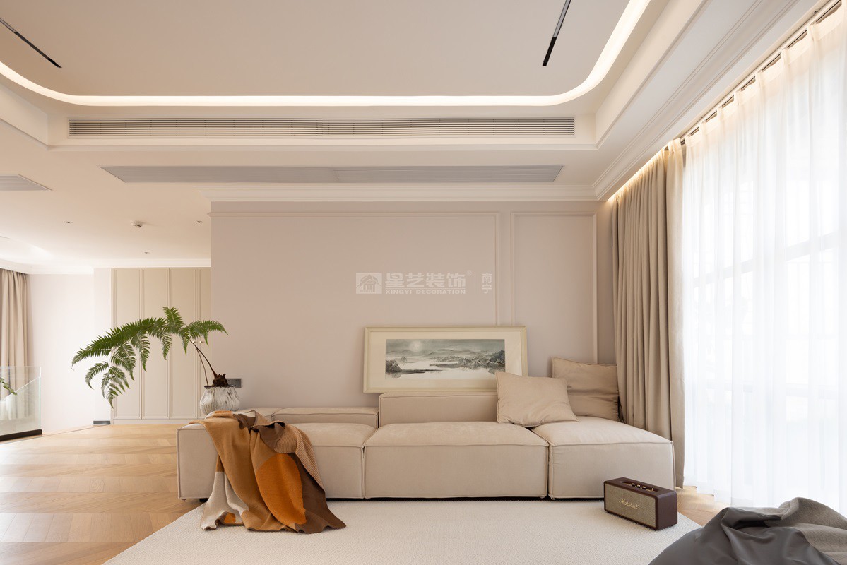 江山璟原270平現(xiàn)代奶油風(fēng)格起居室裝修實景
