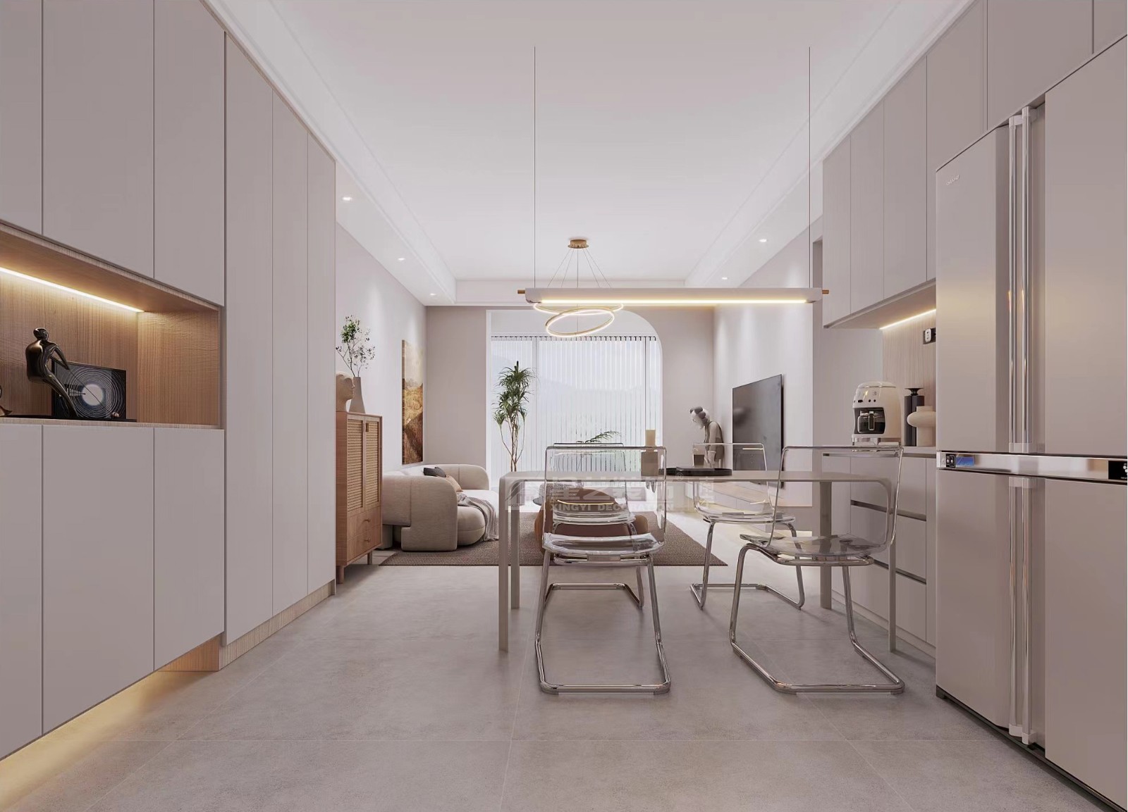 保利領(lǐng)秀廣場89平現(xiàn)代風(fēng)格餐廳裝修效果圖