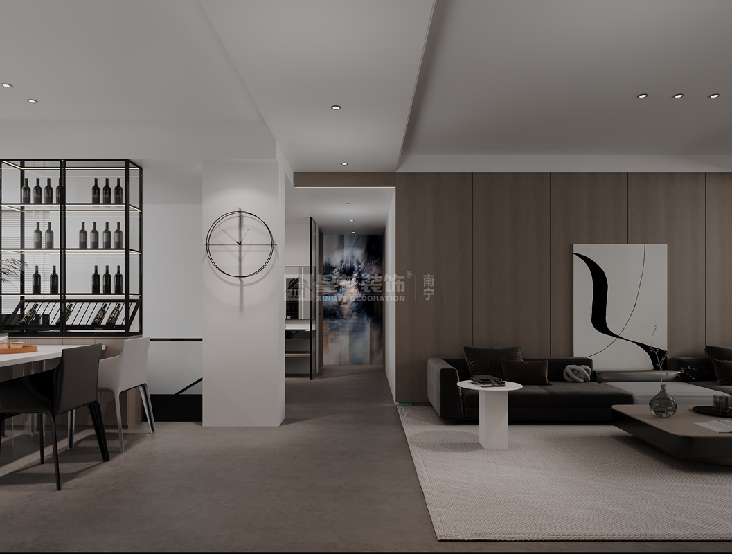 瀾山府450平別墅裝修現代風格客廳裝修效果圖