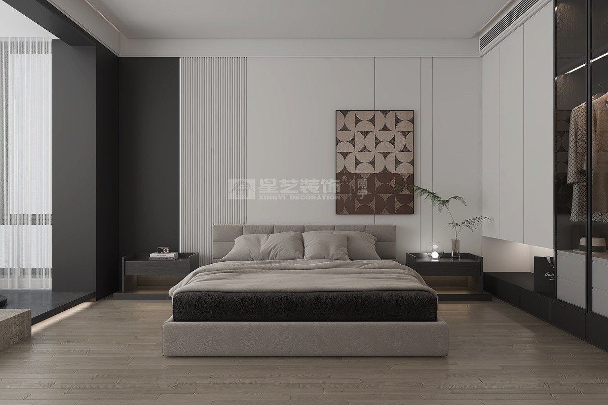 龍光天曜400平極簡風(fēng)格臥室裝修效果圖