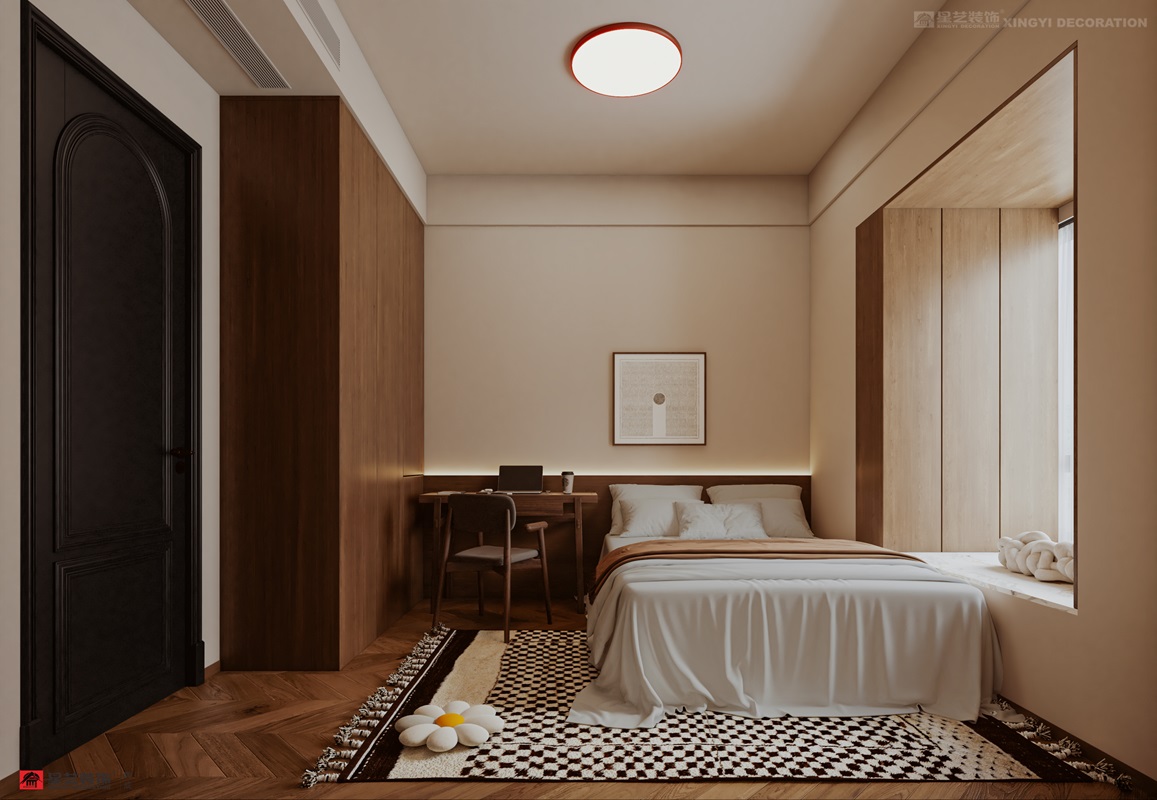 西園潤府160平中古風臥室裝修效果圖