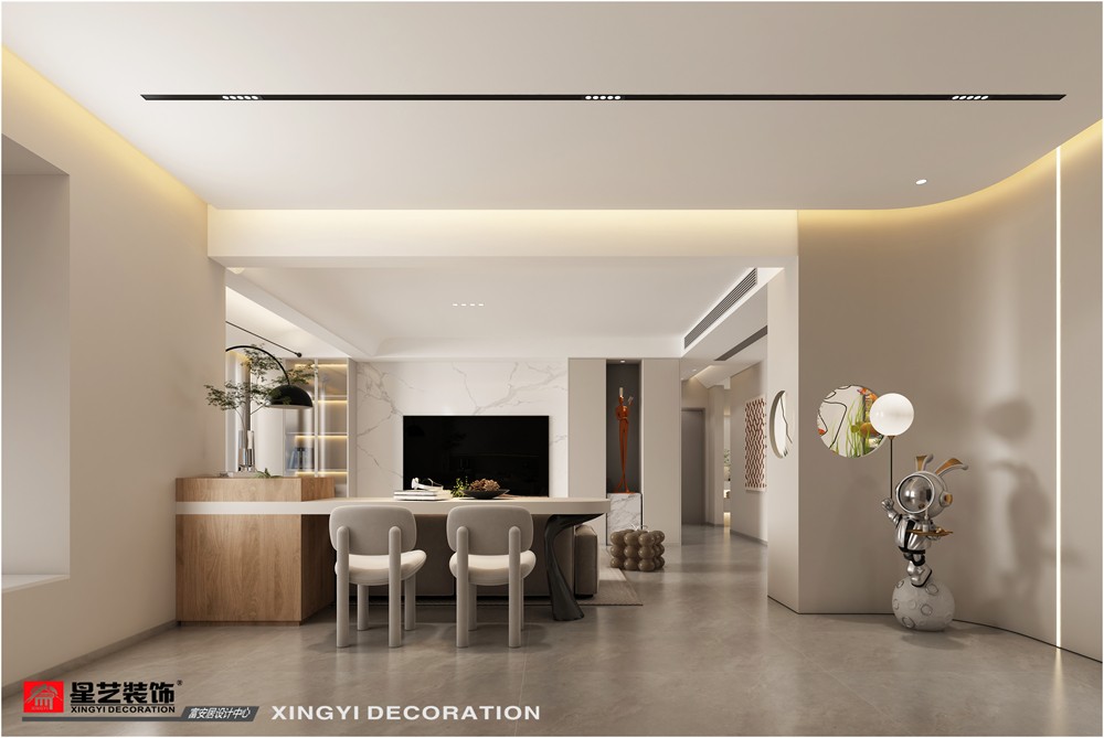 廣源悅府135平閱讀區(qū)次衛(wèi)現代簡約裝修效果