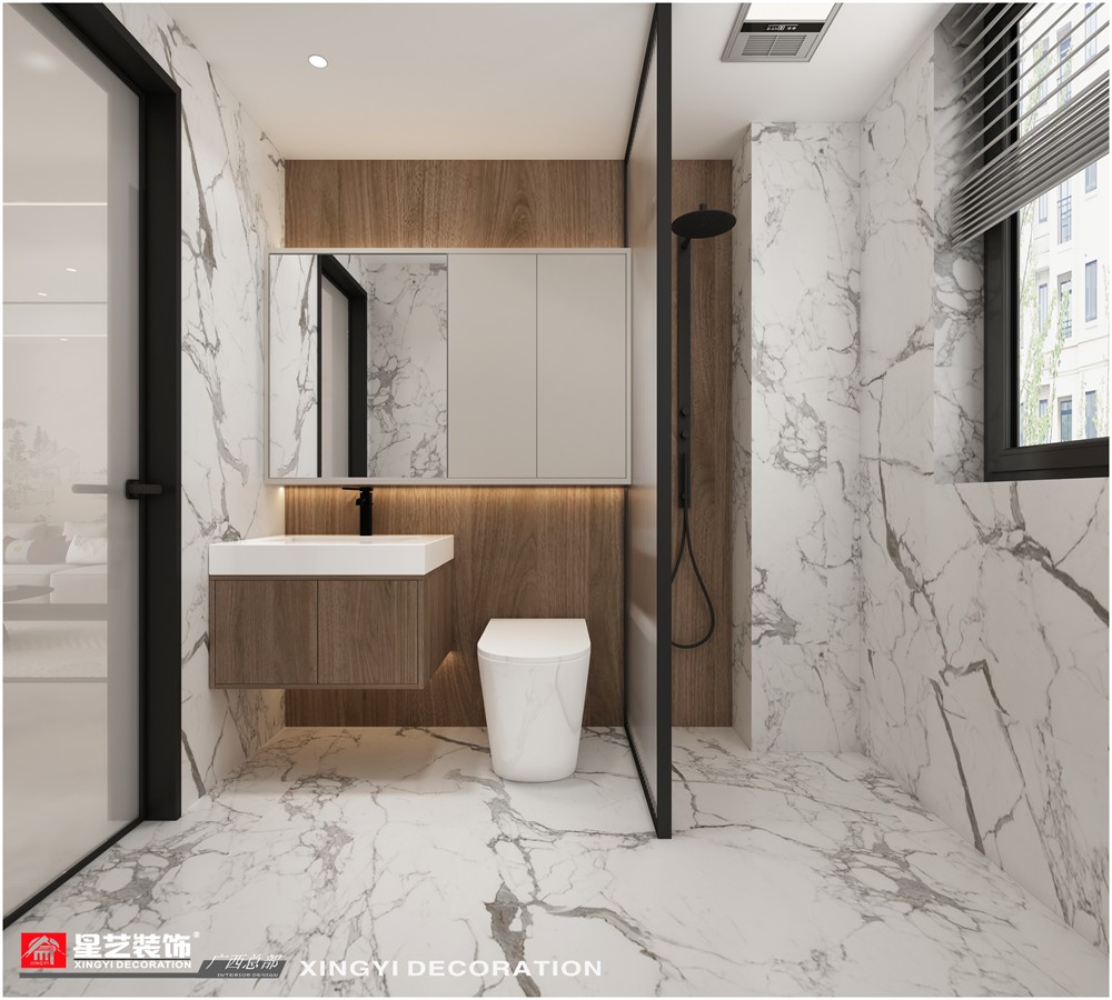 建發(fā)央璽120平現(xiàn)代簡約次衛(wèi)裝修效果