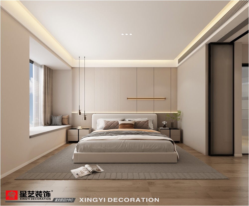 廣源悅府135平臥室現代簡約裝修效果
