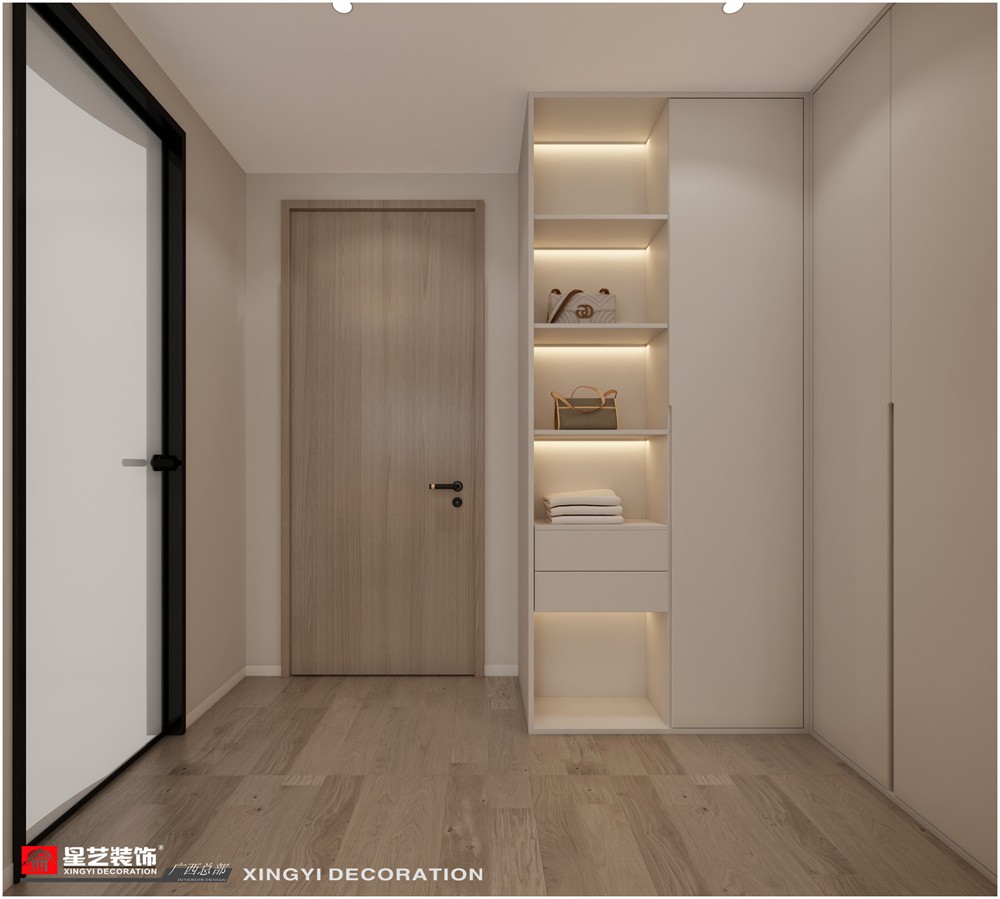 光明城市118平現(xiàn)代簡(jiǎn)約衣帽間裝修效果