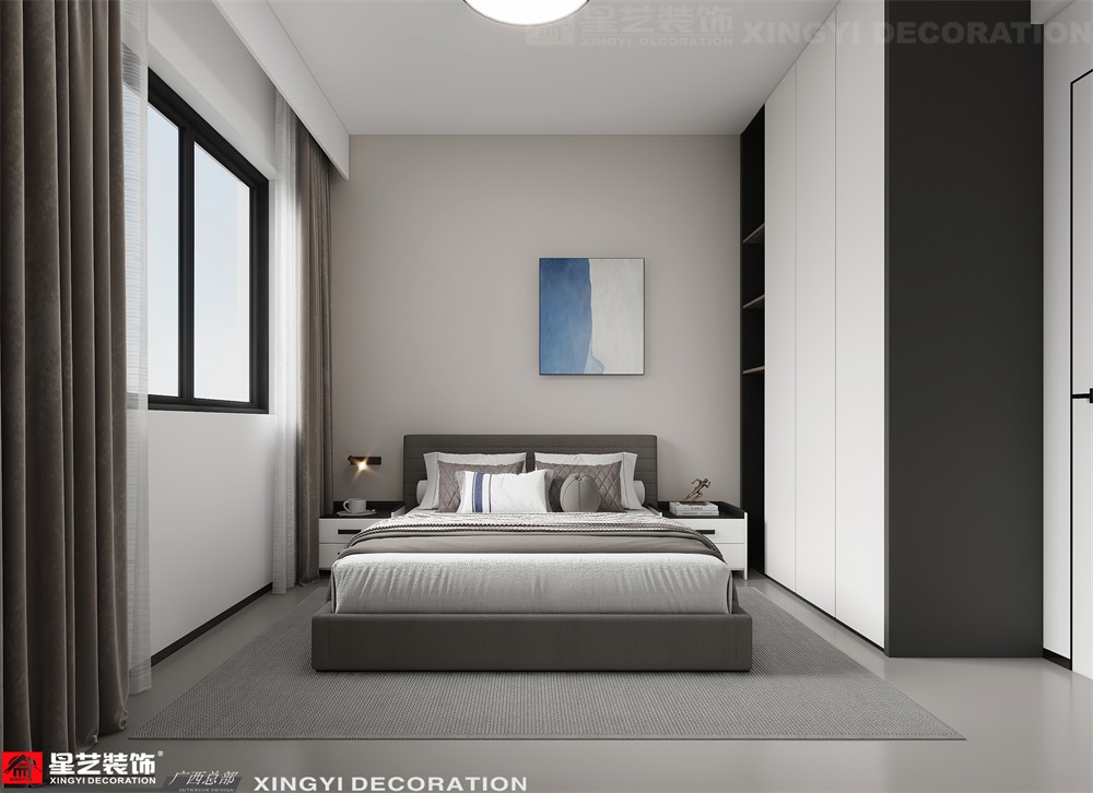 路橋錦繡御園102平現(xiàn)代簡約臥室裝修效果