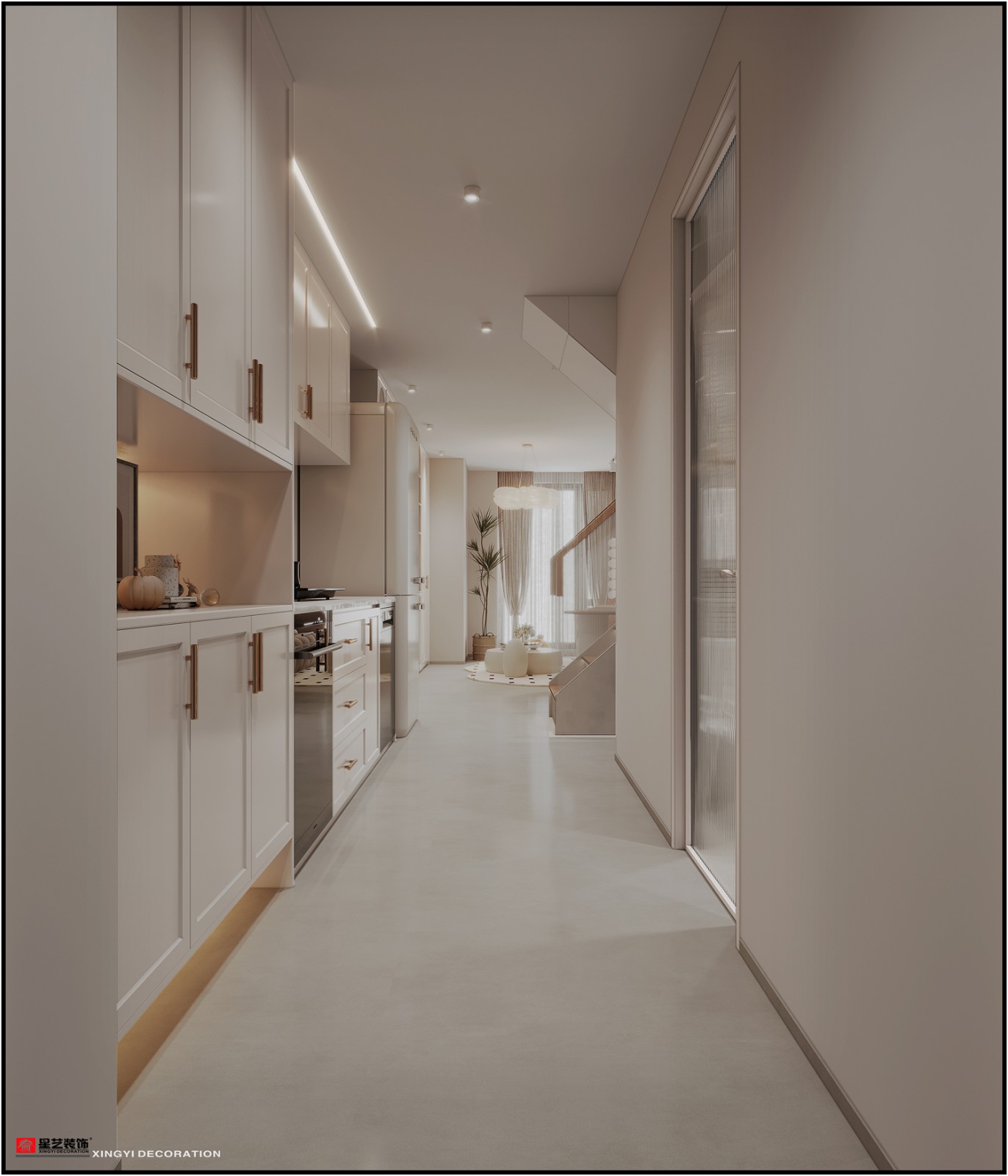 龍光玖瓏薹42平現(xiàn)代簡(jiǎn)約入戶裝修效果