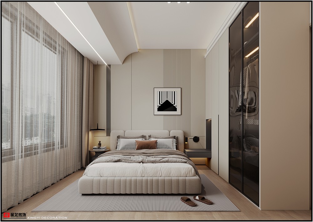 盛邦濱江府228平現(xiàn)代簡(jiǎn)約臥室裝修效果圖