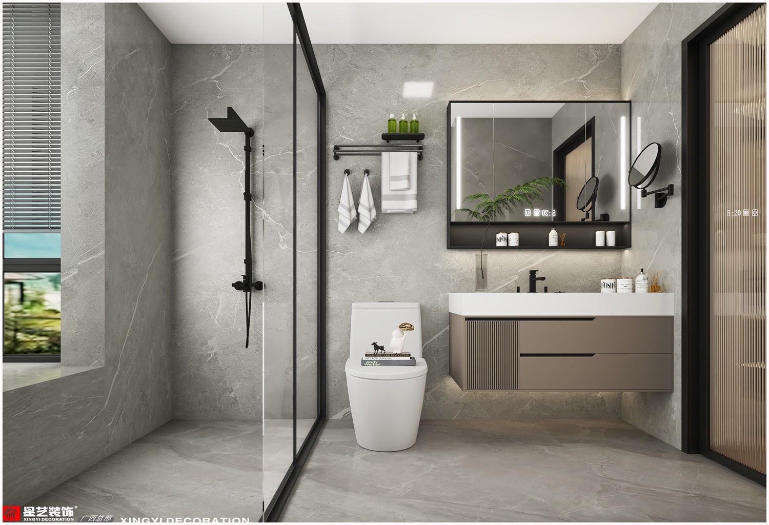 萬達(dá)茂御江國(guó)際134平現(xiàn)代 簡(jiǎn)約衛(wèi)生間裝修效果圖