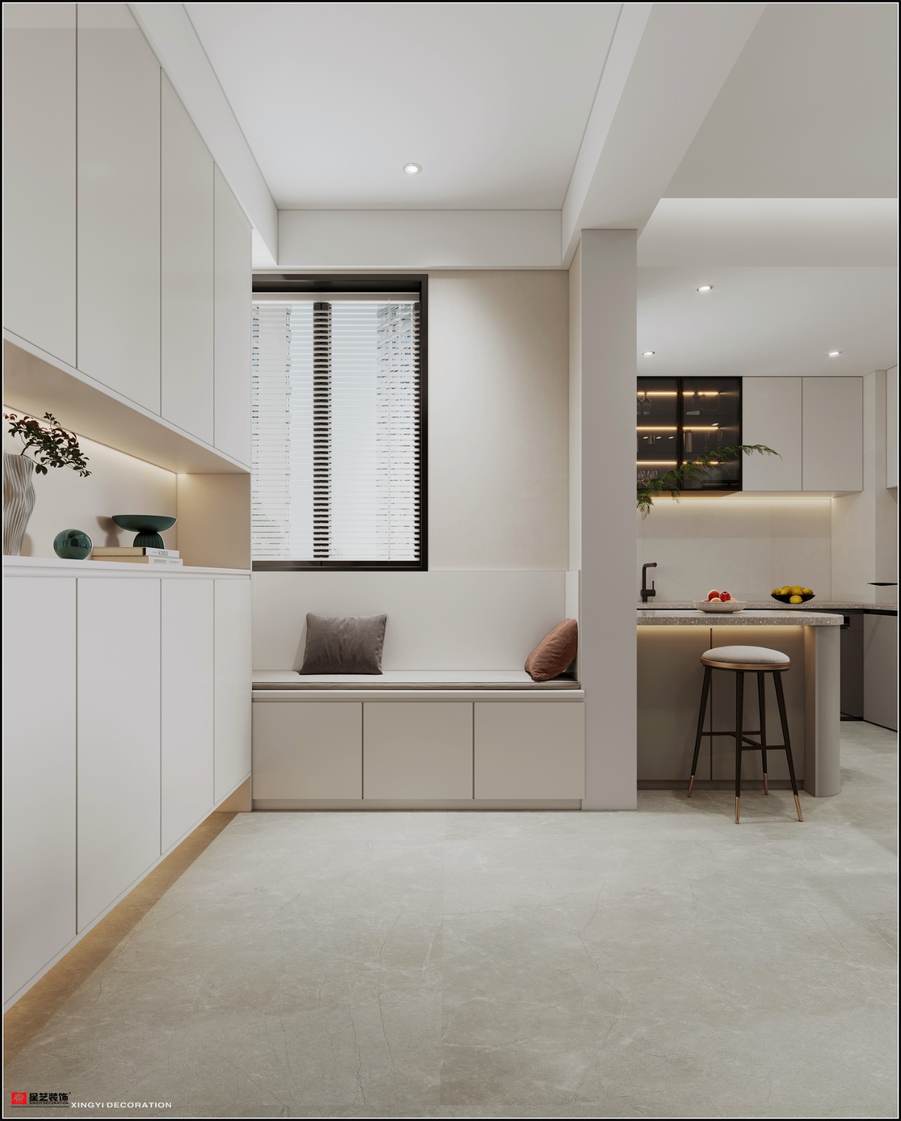 唐樾青山126平玄關裝修效果圖