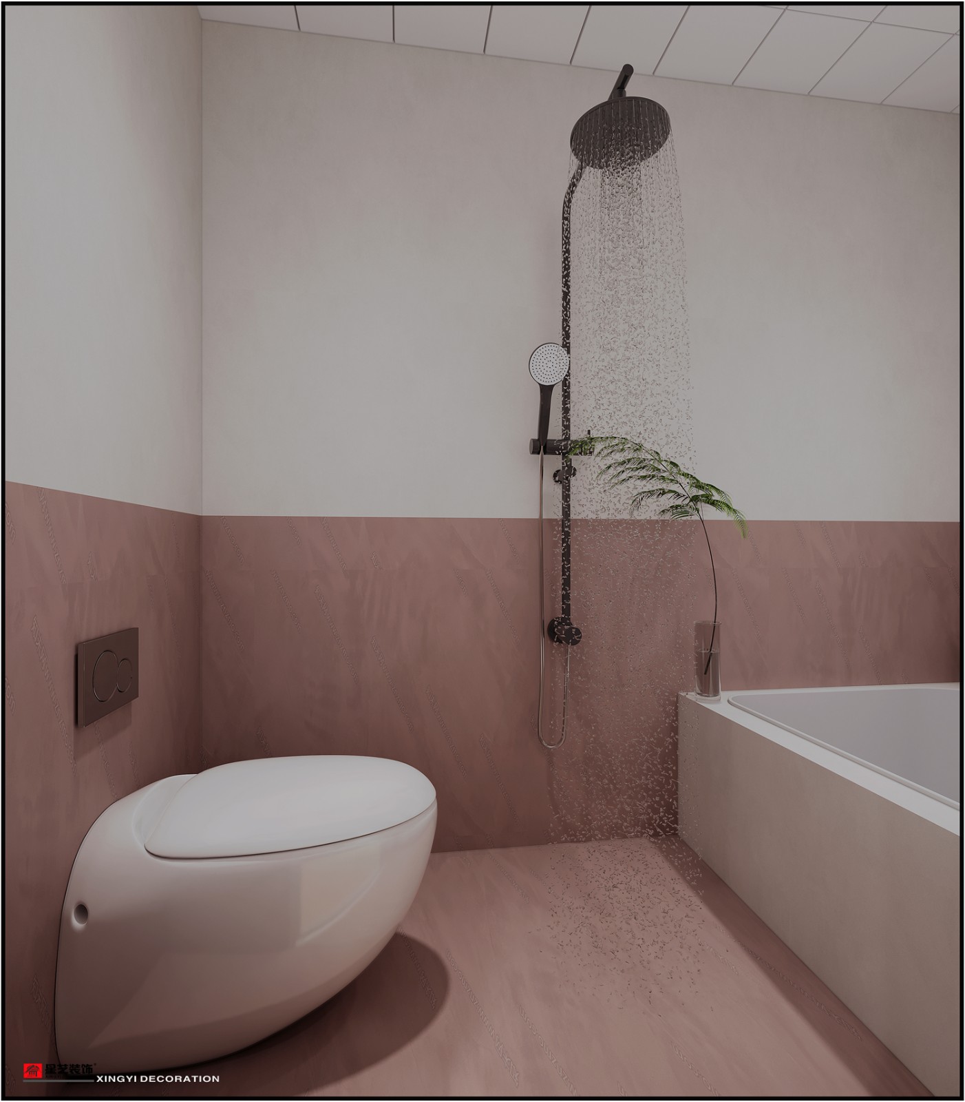 龍光玖瓏薹42平現(xiàn)代簡(jiǎn)約衛(wèi)生間裝修效果