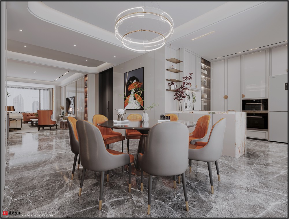美泉1612現代輕奢230平餐廳裝修效果圖