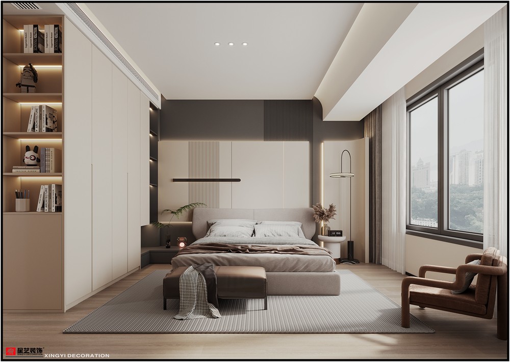 盛邦濱江府228平現(xiàn)代簡(jiǎn)約臥室裝修效果圖