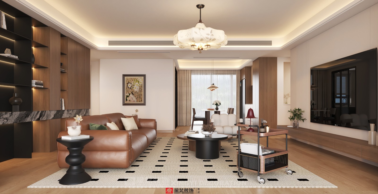 建發(fā)養(yǎng)云180平現(xiàn)代風格客廳裝修效果圖