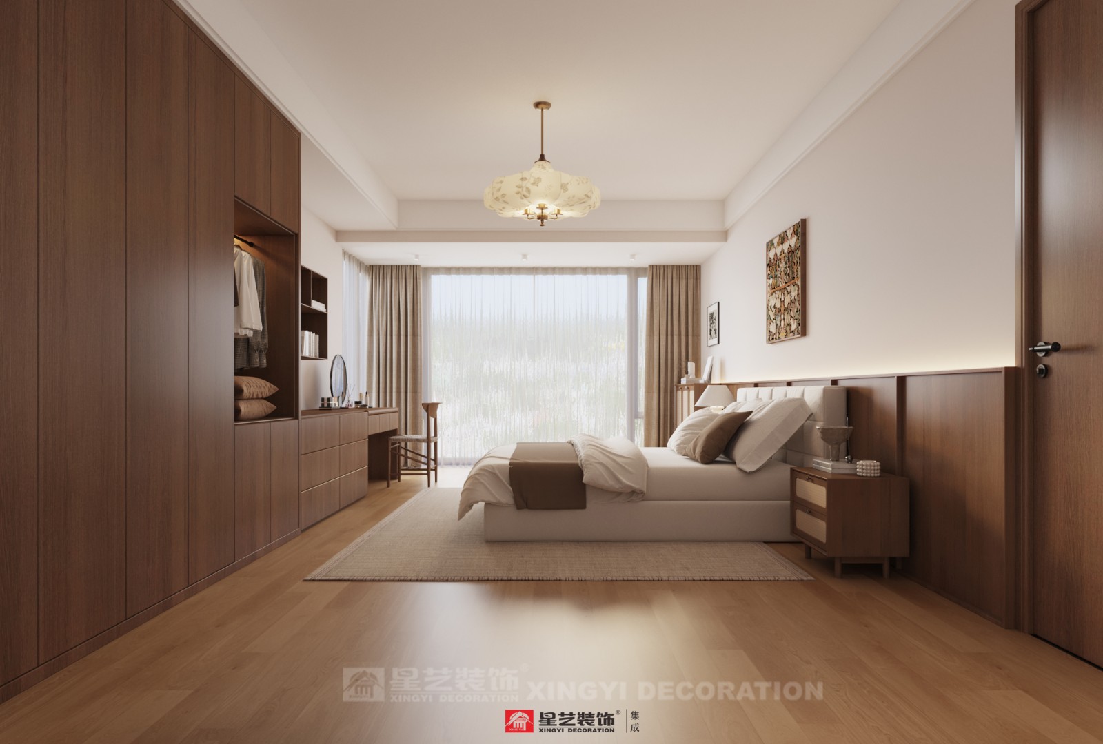 建發(fā)養(yǎng)云180平現(xiàn)代風格臥室裝修效果圖