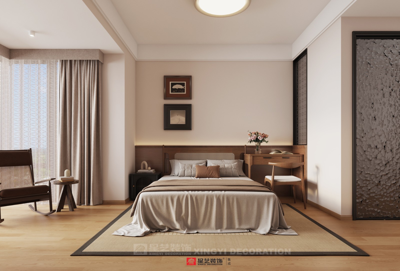 建發(fā)養(yǎng)云180平現(xiàn)代風格臥室裝修效果圖