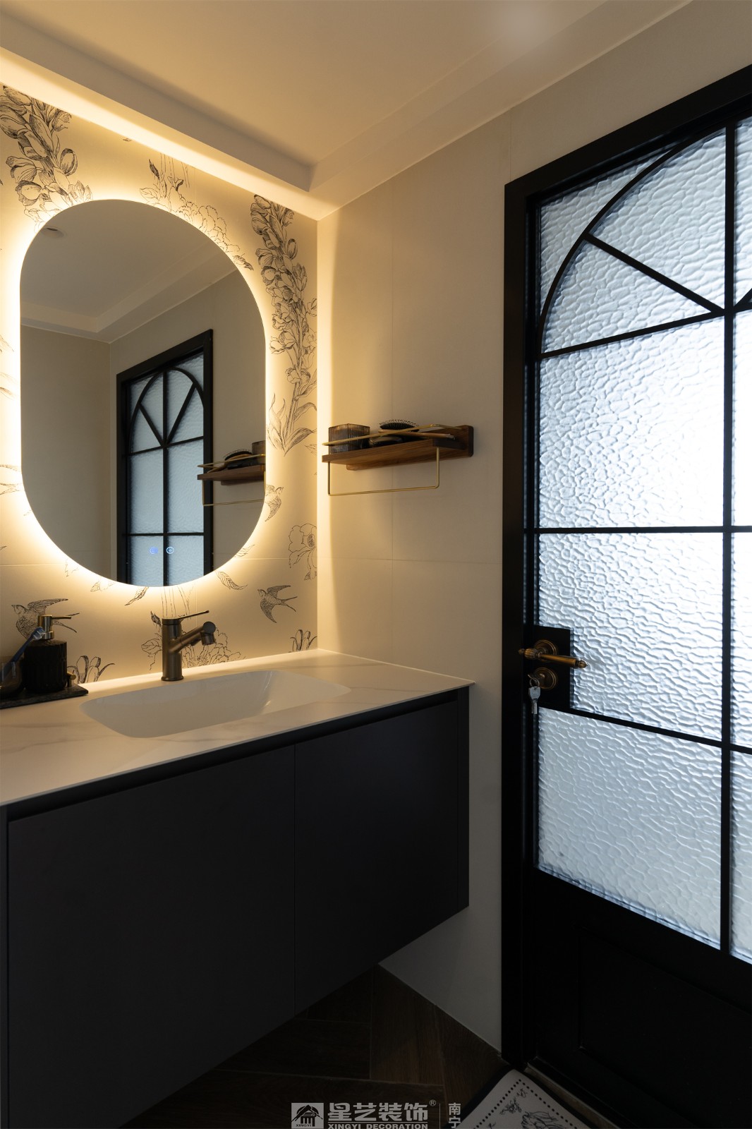 湖畔書(shū)院150平法式中古風(fēng)衛(wèi)生間裝修完工實(shí)景圖