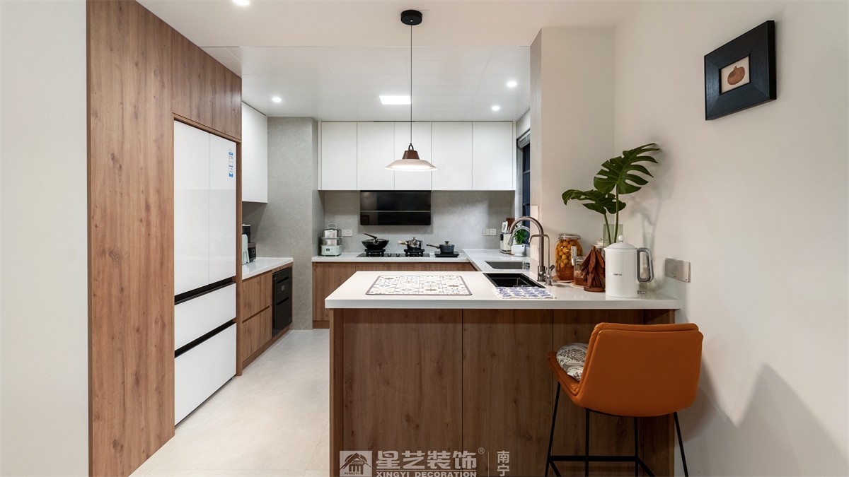 金科博翠山180平中古風(fēng)裝修廚房完工實(shí)景圖