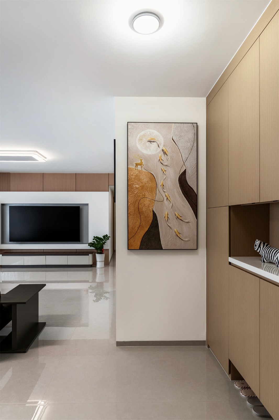 上水灣155平現(xiàn)代風(fēng)格入戶裝修實景圖