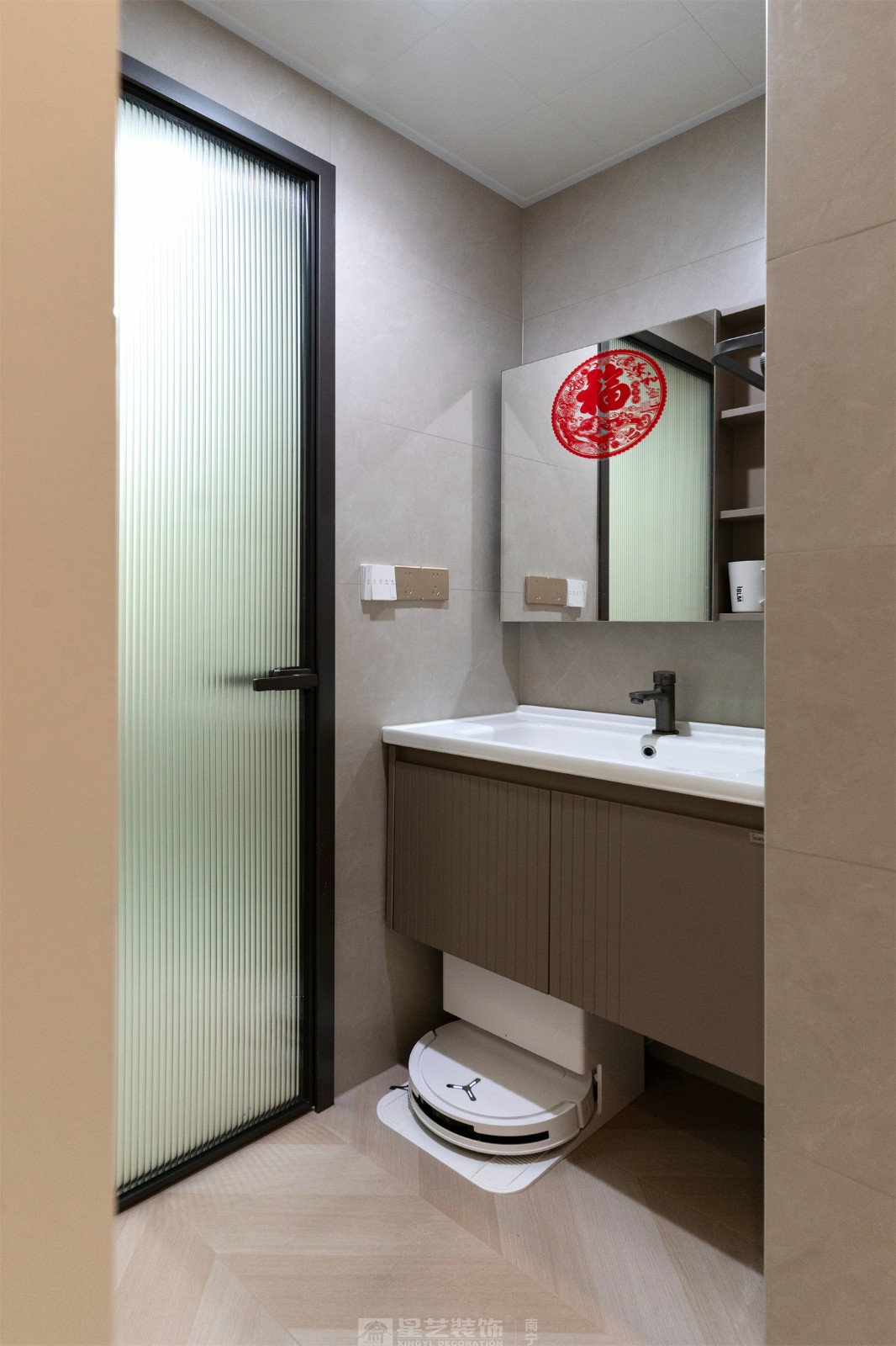 華潤西園悅府86平原木風(fēng)衛(wèi)生間裝修完工實(shí)景圖